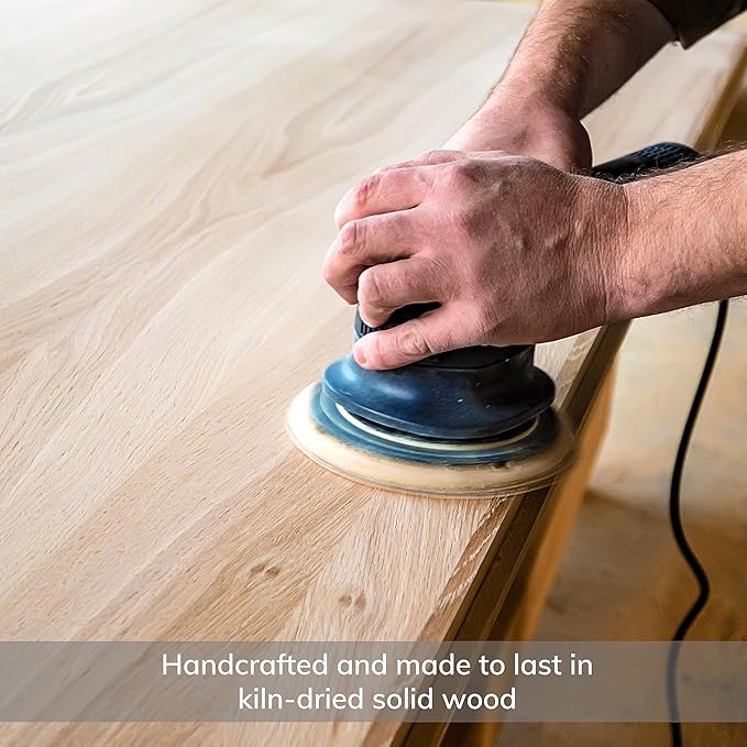 MH London Modern Side Table-Dilan Tri Pin End Table. Exclusively Designed Hand-Crafted Small Nightstand. Solid Wood Round End Table.Contemporary Accent Table for Bedrooms, Living Rooms and Home Office