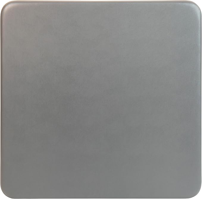 EMMA + OLIVER 33.5" Square Multipurpose Folding Card Table for 4 Players, Portable Square Folding Table with Padded Vinyl Top, Gray