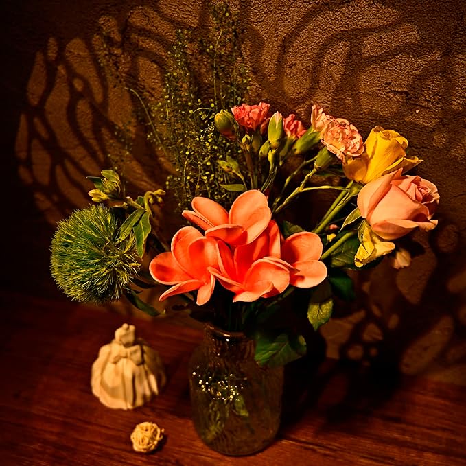 Birthday Gifts for Women 20pcs Grapefruit Pink Flowers PU Real Touch Flowers Hawaiian Plumeria Frangipani Artificial Flowers for DIY Birthday Gifts Wedding Gifts Home Decor Table Centerpiece