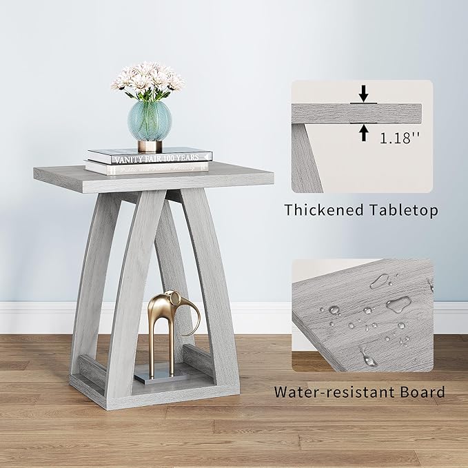 End Tables Living Room Set of 2. Side Tables Living Room. Side Table Beside Sofa. Modern End Table for Home. Grey End Tables Set of 2