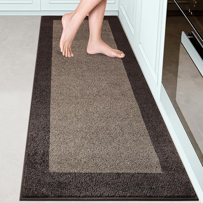 Machine Washable Kitchen Rug 24" x 70", Non Slip Kitchen Mat for Floor, Absorbent Entrance Runner Rug for Bedroom, Hallway, Bathroom, Door (Roll Packing)