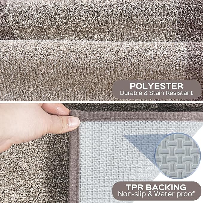 Machine Washable Kitchen Rug 32" x 48", Non Slip Indoor Door Rug, Absorbent Entrance Runner Rug for Bedroom, Hallway, Bathroom, Floor