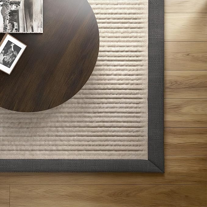 19" Round Side Table, Modern 2-Tier Shelf End Table, Small Accent Table for Living Room, Bedroom, Office, Brown and Gray