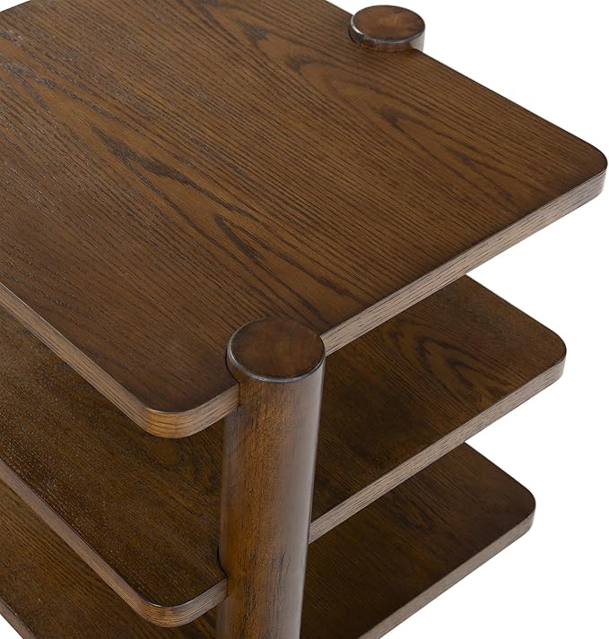 SAFAVIEH Couture Collection Edisyn Medium Oak 3-Shelf Accent Table