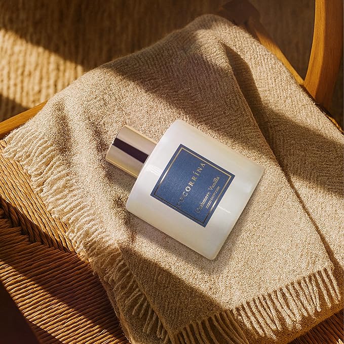 Cocorrína Premium Reed Diffuser Set with Preserved Baby's Breath & Cotton Stick Cashmere Vanilla | 6.7 fl oz Scent Fragrance Oil Diffuser for Bedroom Bathroom Home Décor