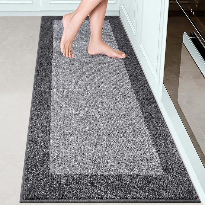 Machine Washable Kitchen Rug 24" x 70", Non Slip Kitchen Mat for Floor, Absorbent Entrance Runner Rug for Bedroom, Hallway, Bathroom, Door (Roll Packing)