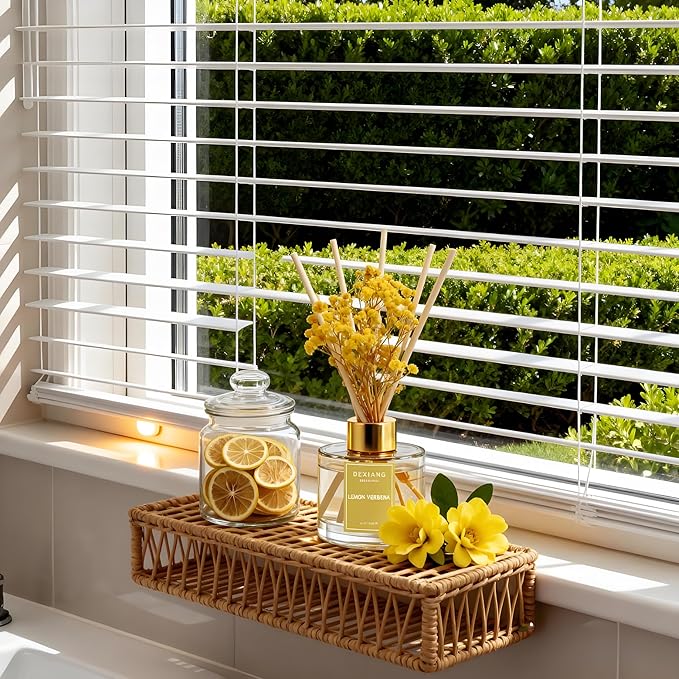 Reed Diffuser Set - 3.38 fl oz (100ml) Lemon Verbena Essential Oil with 6 Reed Sticks | Home & Bathroom Decor