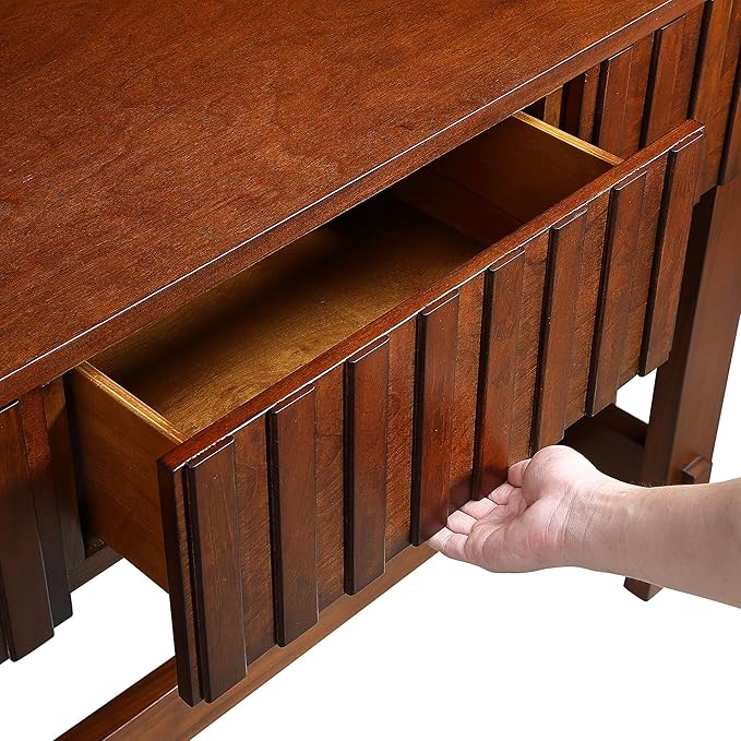 52" Wood Console Table for Entryway, Modern Sofa Table with Storage Drawers for Living Room TV, Hallway Entrance Foyer