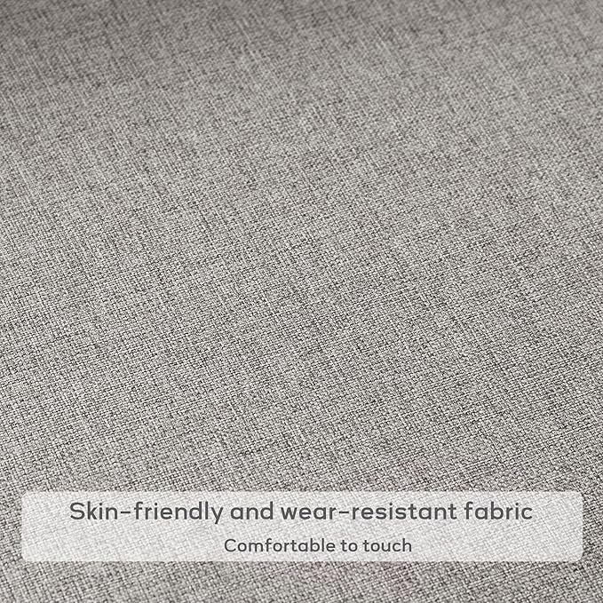 High Back Living Room Chairs, Fabric Accent Chair, Comfy Upholstered Armchair with Wooden Legs for Living Room, Bedroom, Apartment (1, Grey)