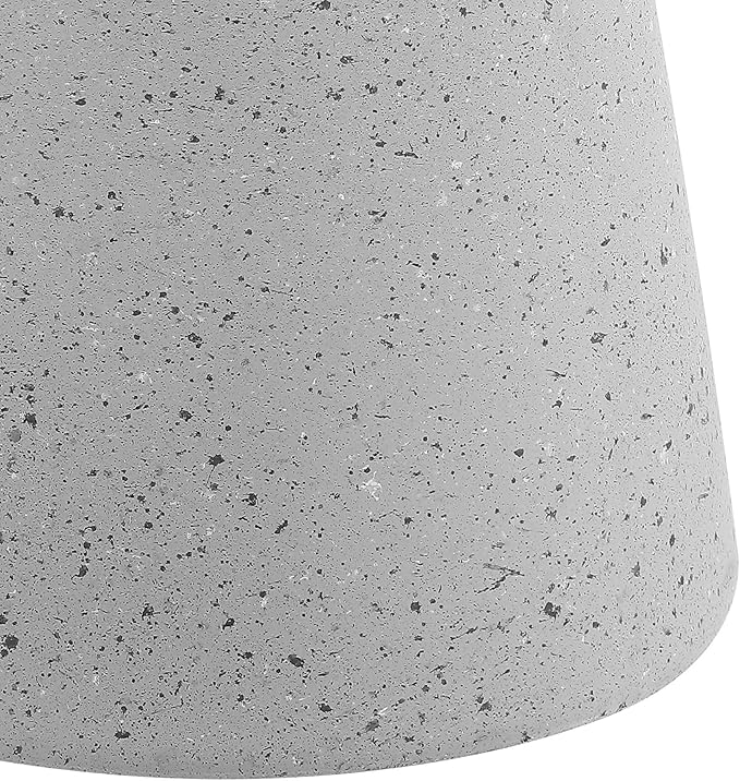 JONATHAN Y TBL1108C Hollie 18" Minimalist Modern Drum Indoor/Outdoor Accent Table Pedestal, Contemporary, Mid-Century, Art Deco,Bohemian, Patio, Garden, Bathroom, Living Room, Gray Terrazzo Finish