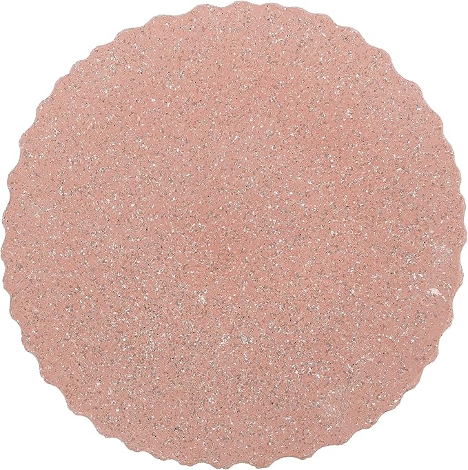 JONATHAN Y TBL1102C Louisa 19" Modern Art Deco Tambour Indoor/Outdoor Accent Table Art Deco, Minimalist, Contemporary, Bohemian, Mid-Century, Patio, Garden, Bathroom, Living Room, Pink Terrazzo Finish