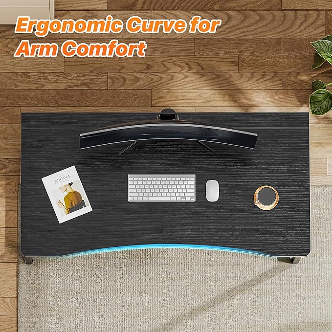 Huuger Folding Desk for Small Spaces, 39.3 Inch Foldable Computer Table, for Home Office, Study, Bedroom, Dorm, Space Saving, Small Writing Work Office Computer Desk, Easy to Fold, Black