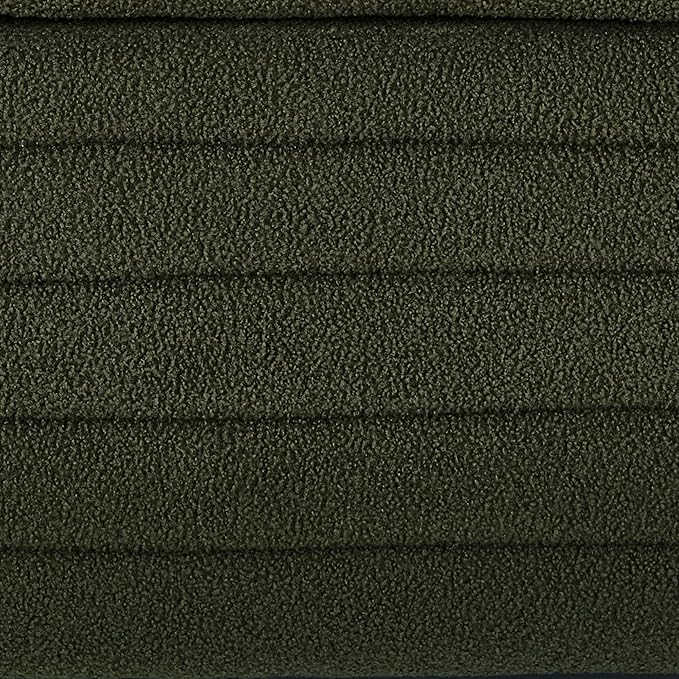 Storage Ottoman Bench End of Bed for Bedroom,43 inch Teddy Boucle Upholstered Entryway Shoe Seat Bench w/Storage,Sherpa Modern Cute Stool Foot Rest for Living Room,Window Seating,Dark Green