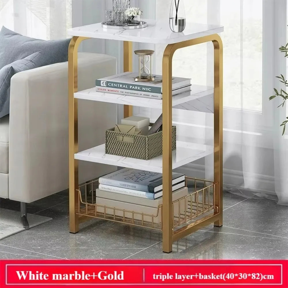 Movable Multi-Layer Side Cabinet – Small Bedroom Table, Coffee Table, Bedside Storage with Wheels