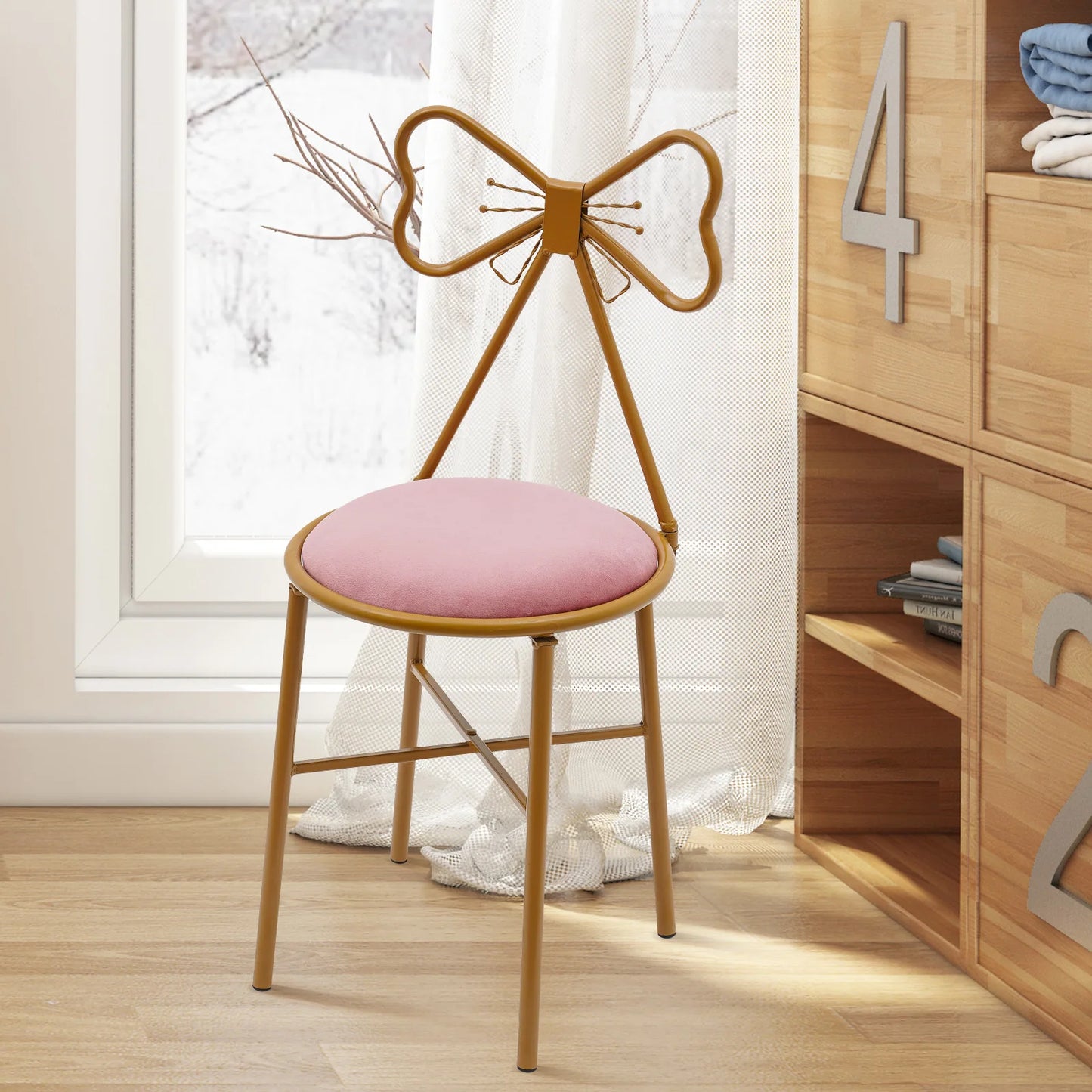 Butterfly Vanity Chair – Velvet Makeup Stool