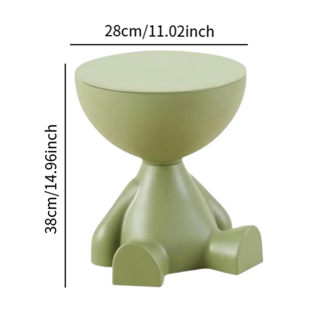 Compact Flat Head Side Table with Storage