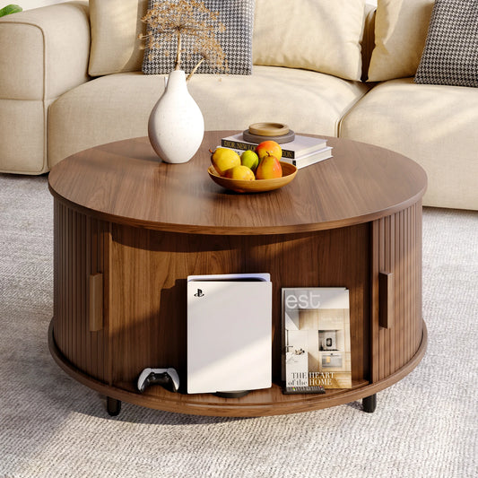 Round Storage Coffee Table