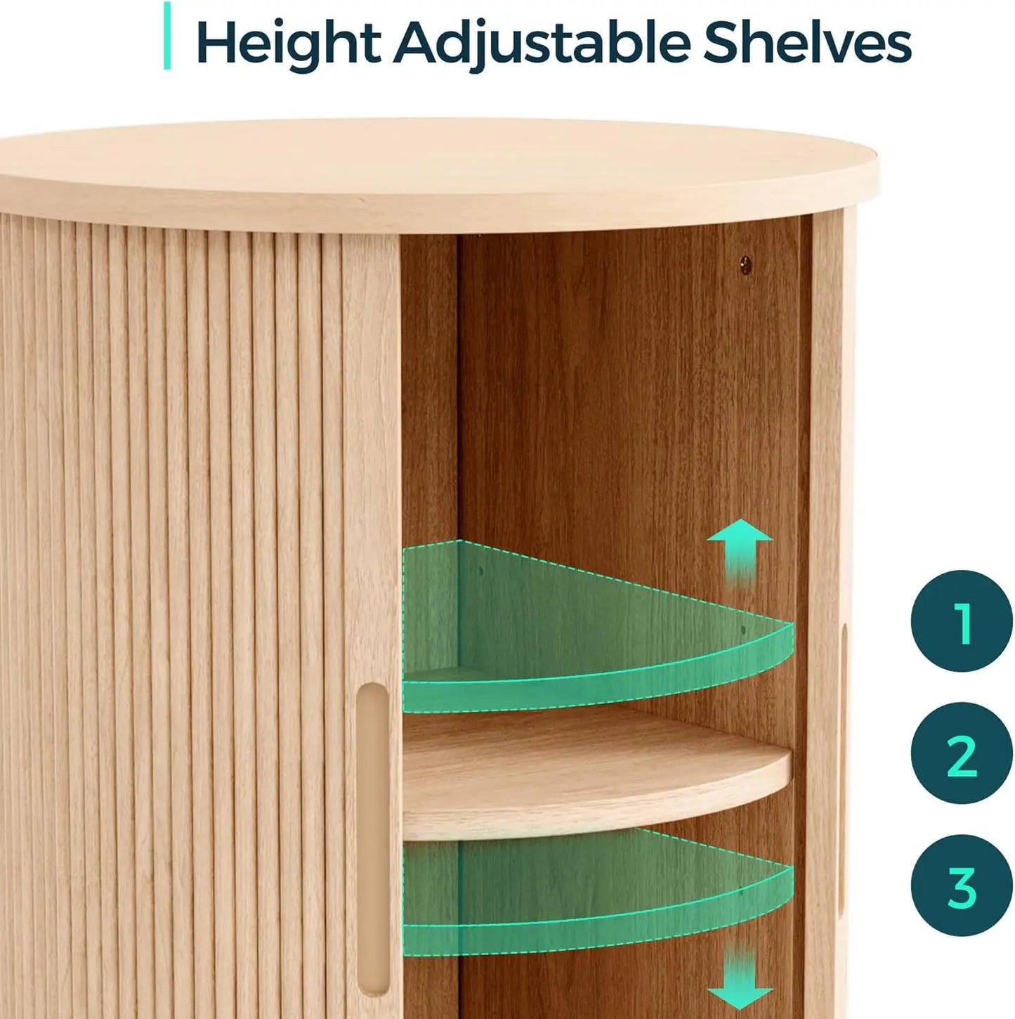 Round Fluted End Table