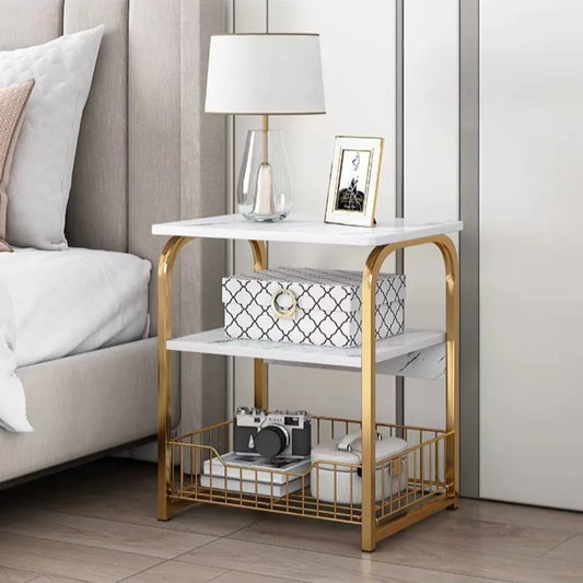Movable Multi-Layer Side Cabinet – Small Bedroom Table, Coffee Table, Bedside Storage with Wheels
