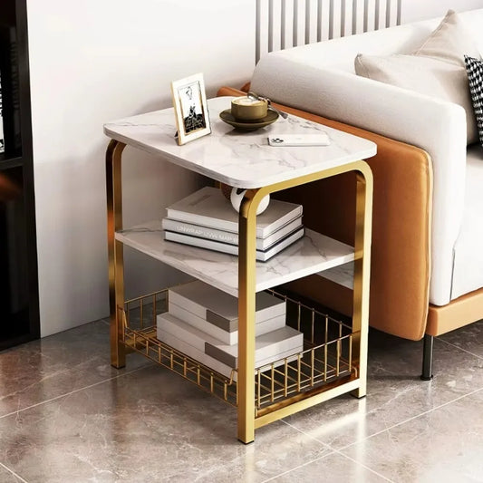 Movable Multi-Layer Side Cabinet – Small Bedroom Table, Coffee Table, Bedside Storage with Wheels
