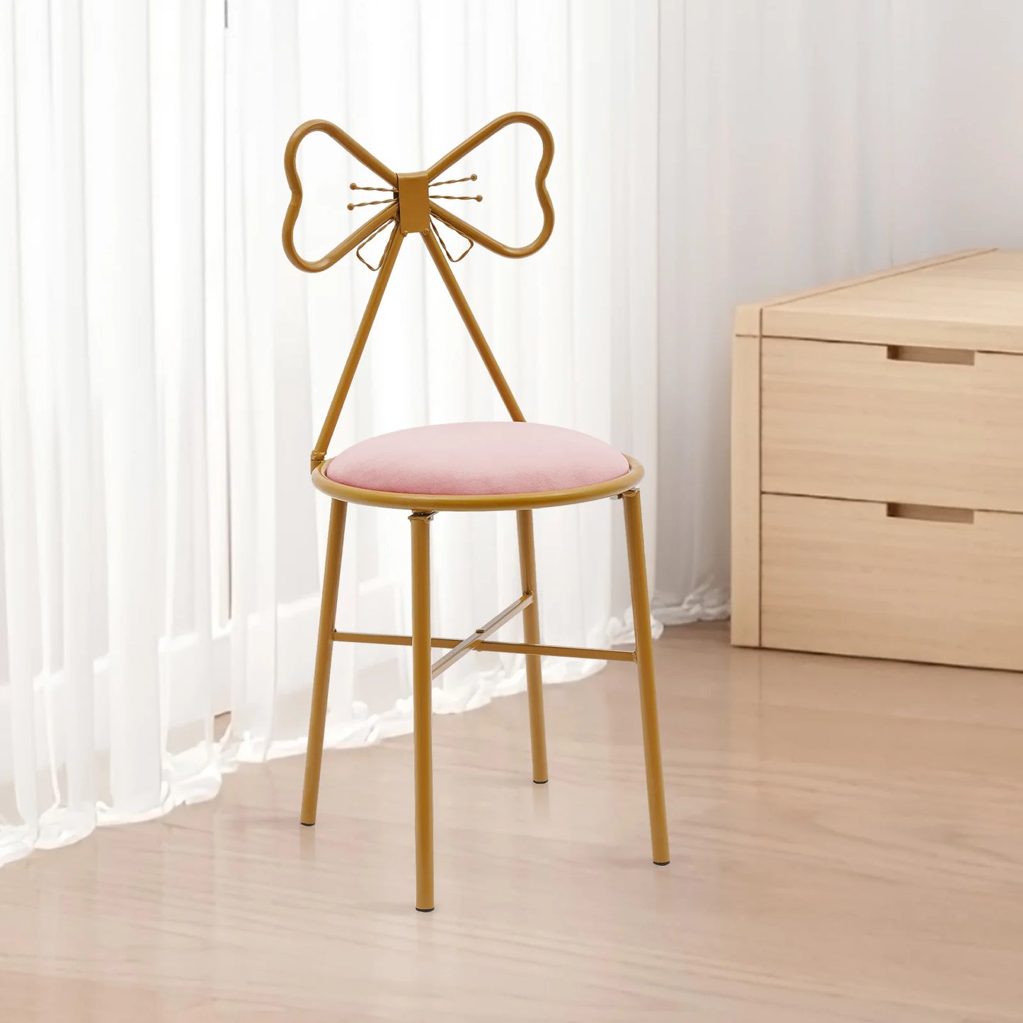 Butterfly Vanity Chair – Velvet Makeup Stool