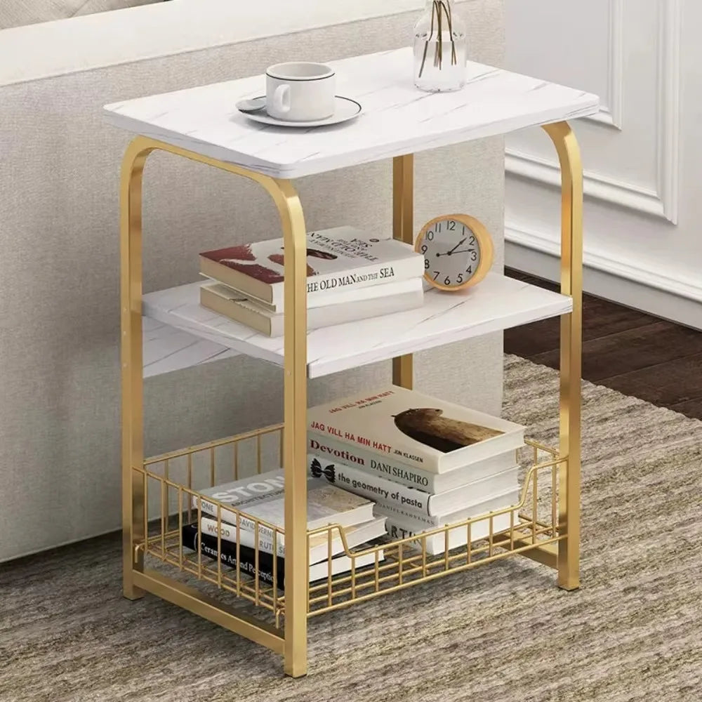 Movable Multi-Layer Side Cabinet – Small Bedroom Table, Coffee Table, Bedside Storage with Wheels